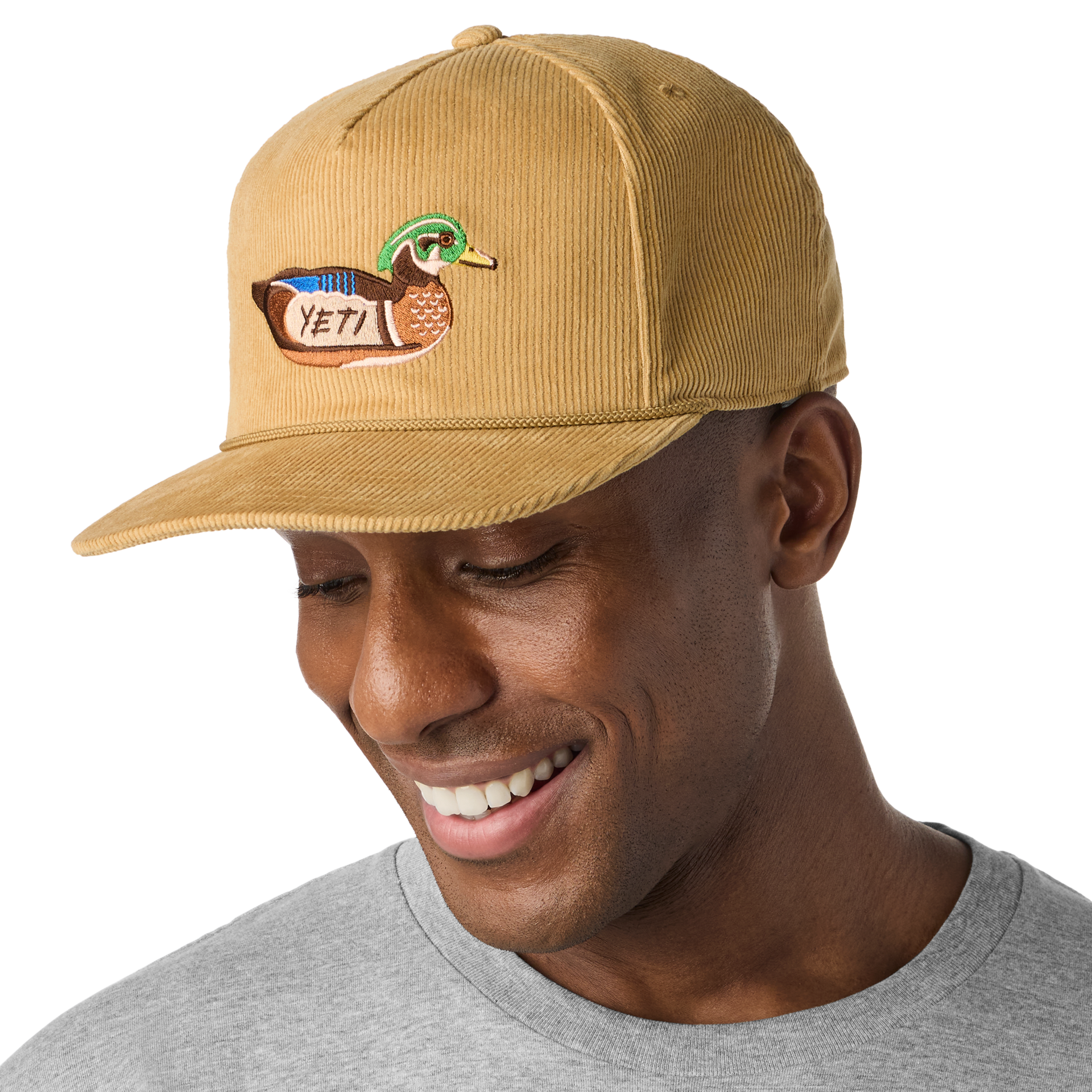 CORDUROY FLAT BRIM ROPE HAT - Image 6